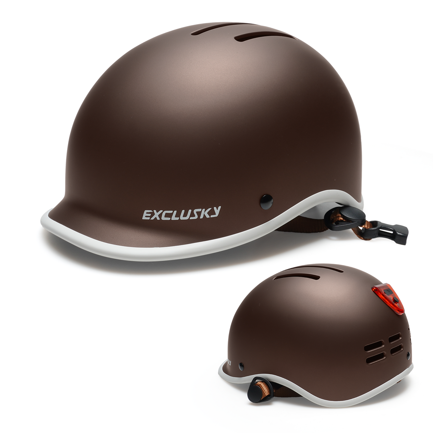 Exclusky Bike Helmet ,Adult Bike Helmet with USB Rechargeable Rear Light