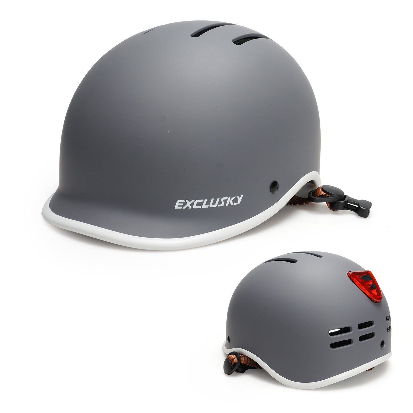 Exclusky Bike Helmet ,Adult Bike Helmet with USB Rechargeable Rear Light