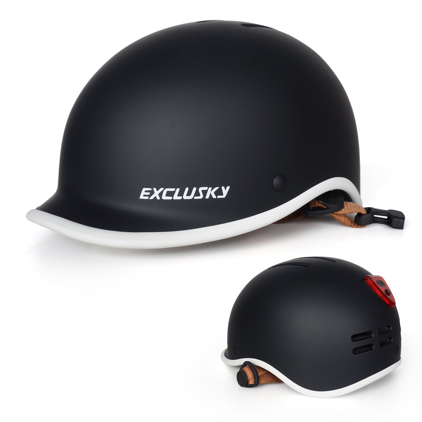 Exclusky Bike Helmet ,Adult Bike Helmet with USB Rechargeable Rear Light