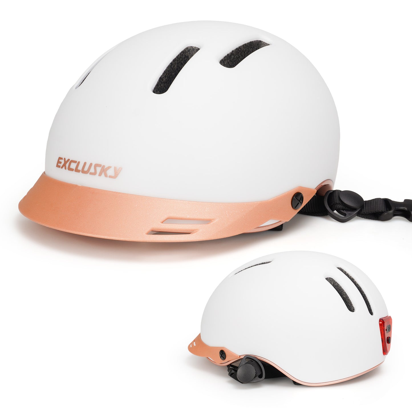 Bike Helmet Exclusky Bicycle Helmet with USB Light