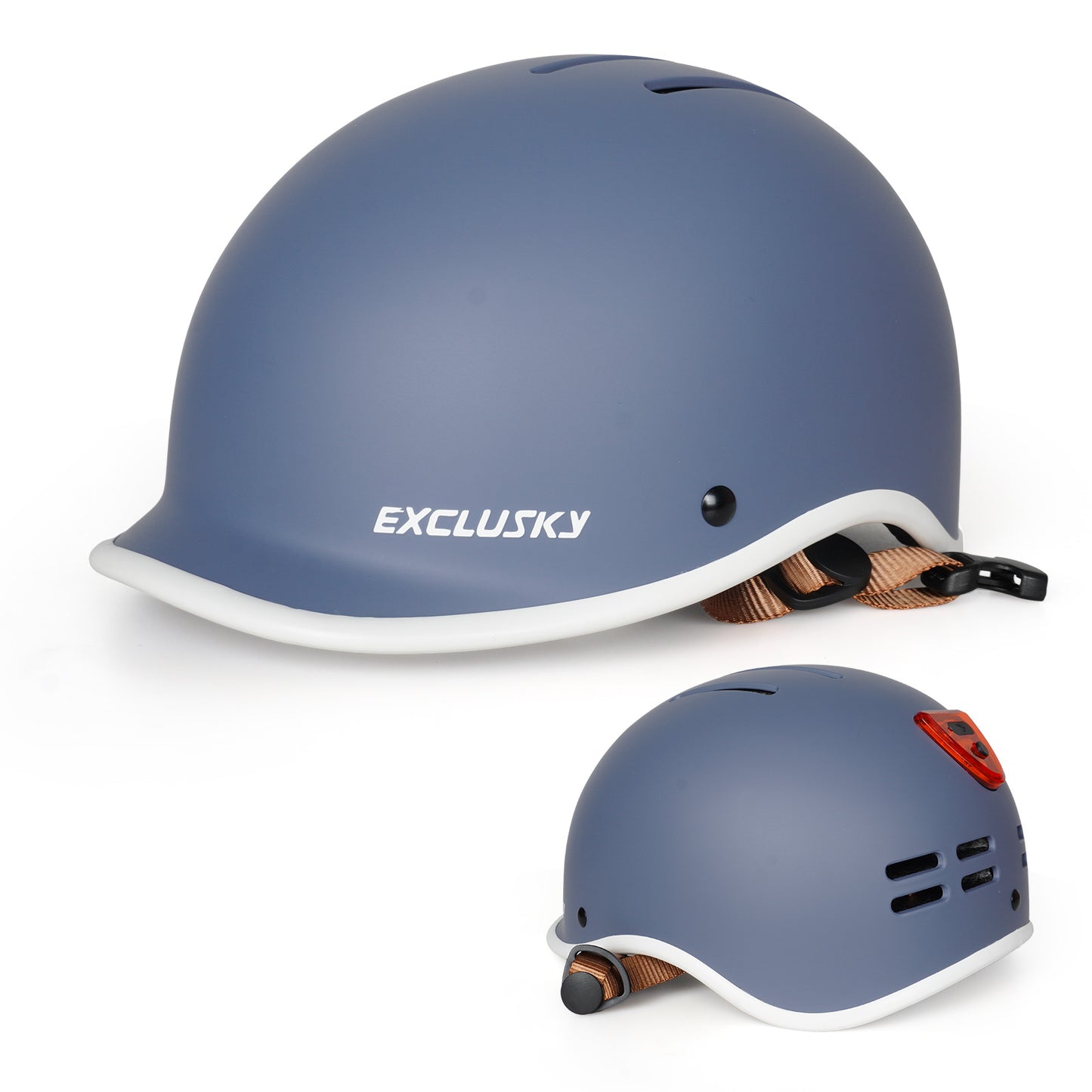 Exclusky Bike Helmet ,Adult Bike Helmet with USB Rechargeable Rear Light