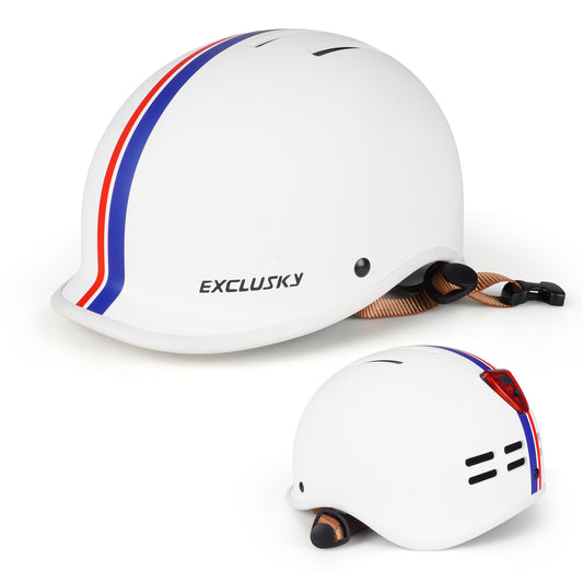 Exclusky Bike Helmet ,Adult Bike Helmet with USB Rechargeable Rear Light