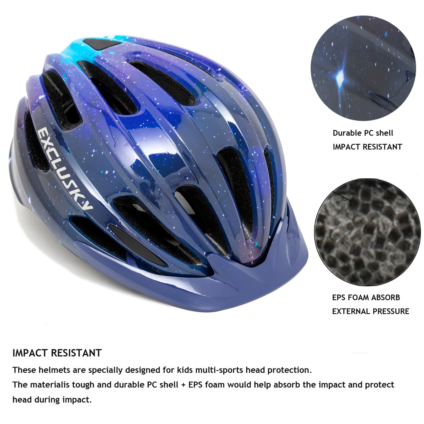 Exclusky Kids Bike Helmet