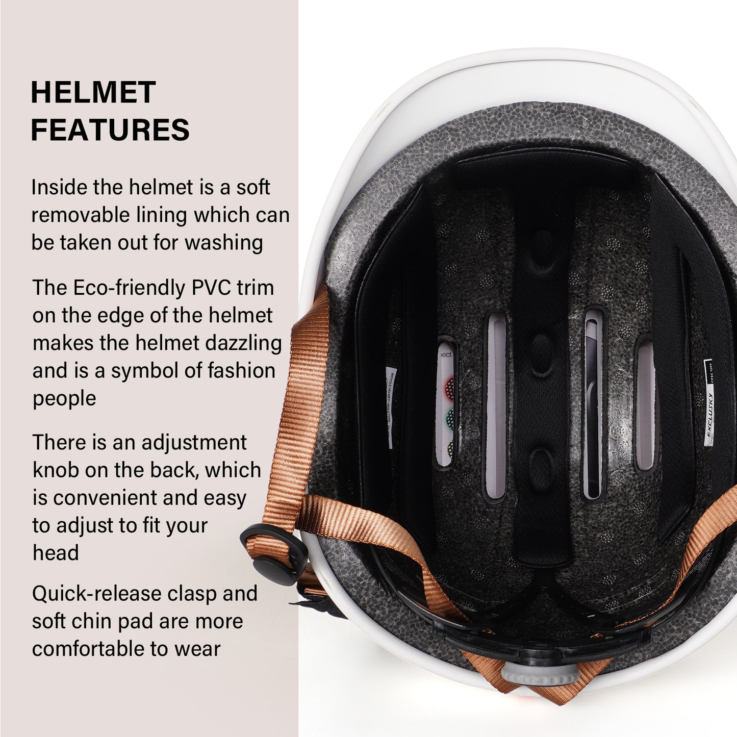 Exclusky Bike Helmet ,Adult Bike Helmet with USB Rechargeable Rear Light