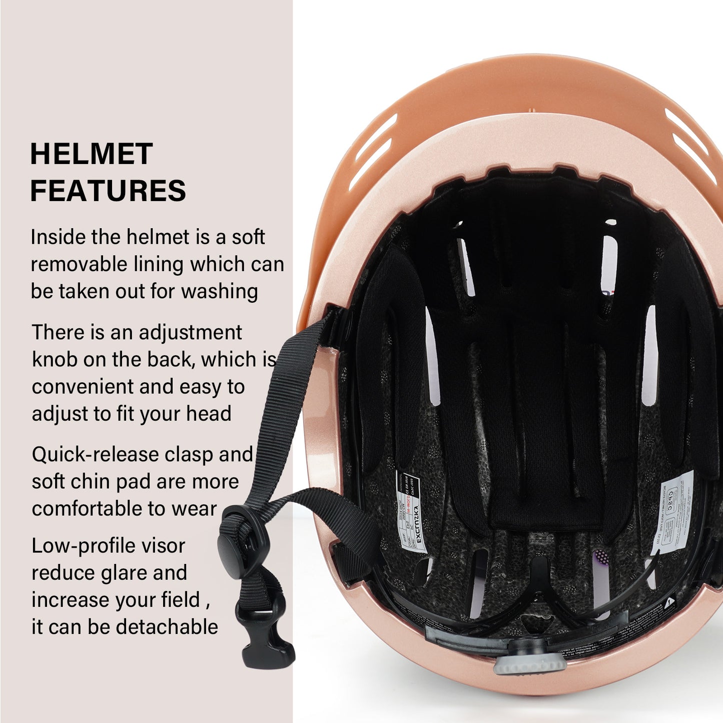 Bike Helmet Exclusky Bicycle Helmet with USB Light