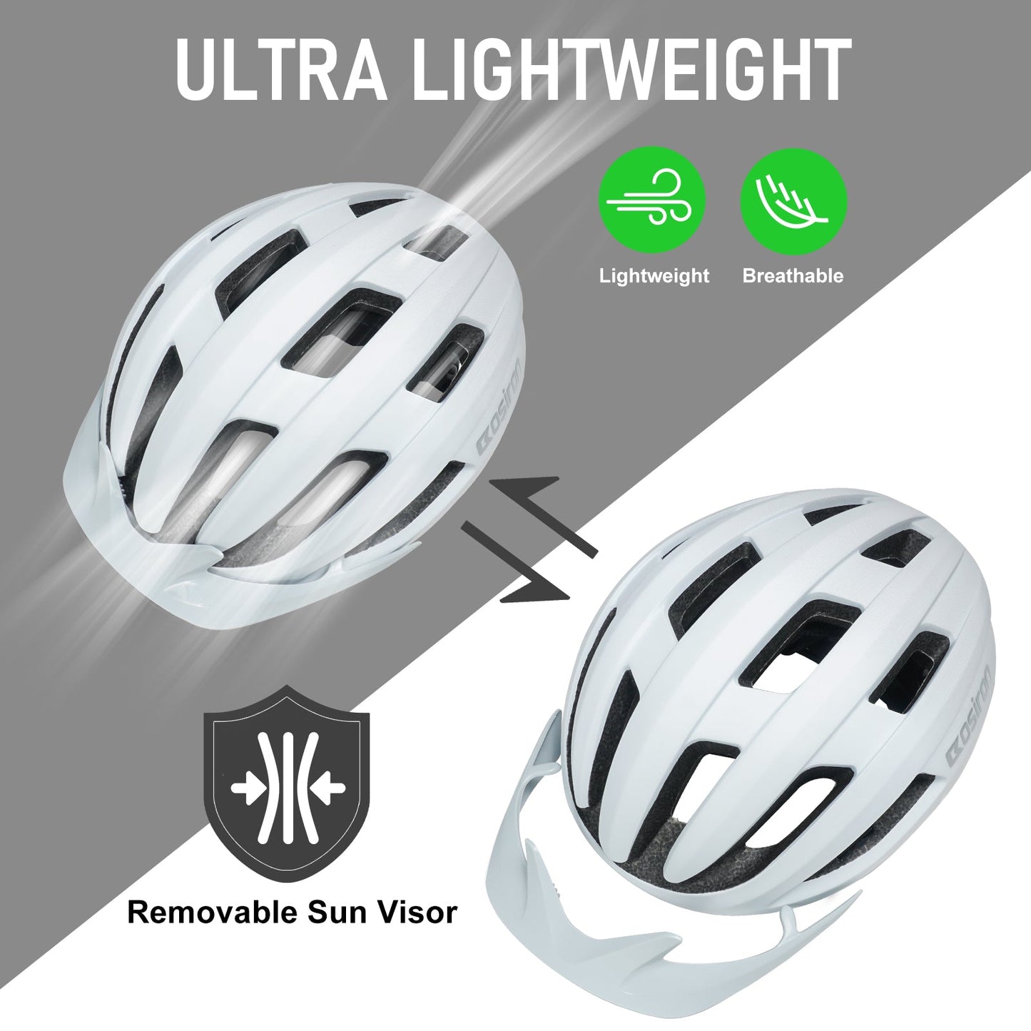 Bike Helmet Adult Men Bicycle Helmet with LED Light